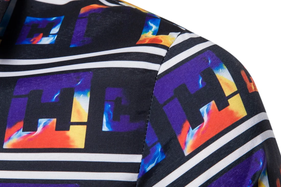 Top men shirt men men s shirts fashion casual shirts printed shirts men s lapel shirts 4