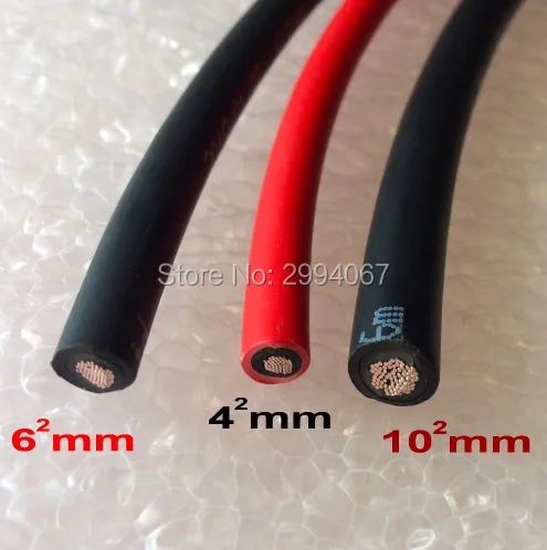 12AWG 4mm2 26 м/20 м/10 м/5 м Солнечный PV кабель провод красный и черный PV кабель Луженая Медь удлинитель для панели солнечных батарей кабель медный провод