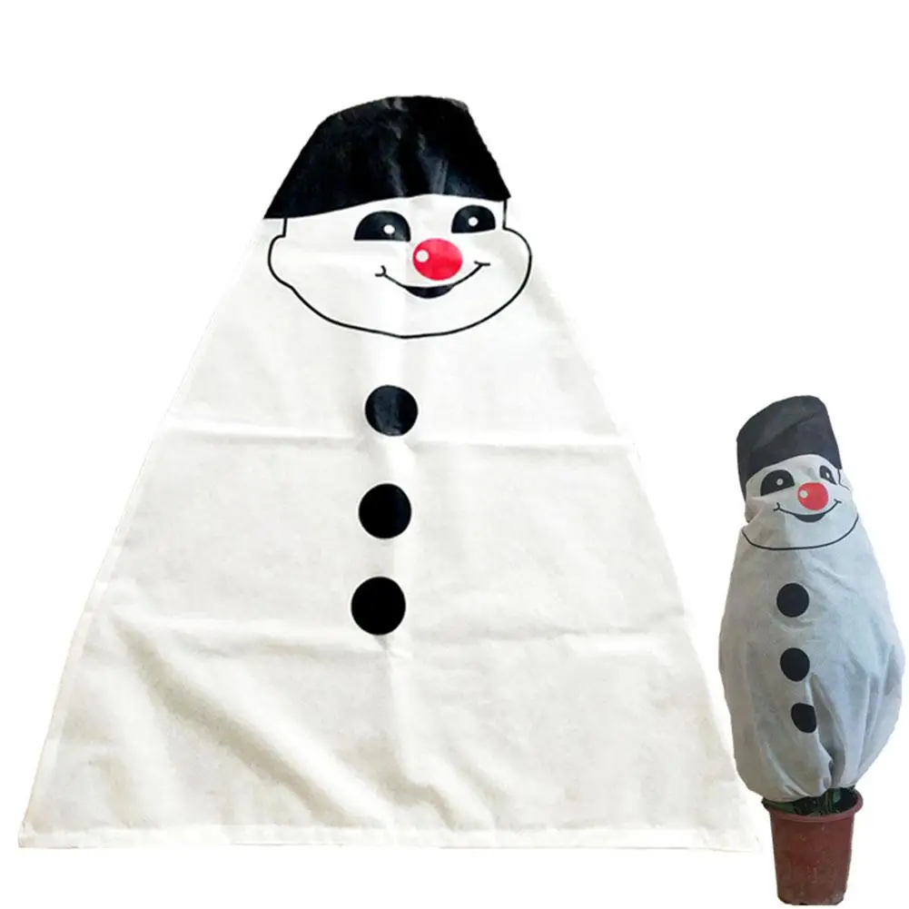 Winter Warm Christmas Tree Cover Plant Protecting Bag Frost Freeze Protection Cute Cartoon Tree Cover Christmas Decoration
