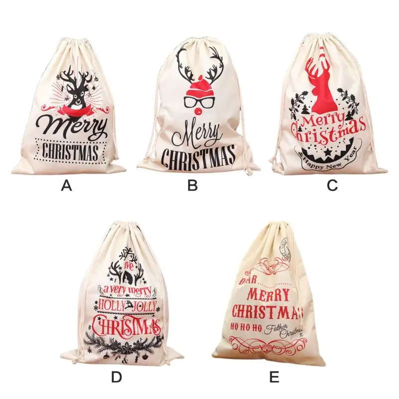 

Linen Drawstring Candy Storage Bag Christmas Party Cotton Tea Gifts Bundle Bags 634E