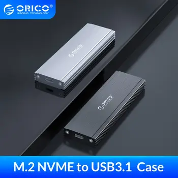 

ORICO Nvme NGFF M.2 SSD Case 10Gbps USB C Hard Drive Enclosure With Type-C Cable Support UASP Trim Support Smart Sleep Function