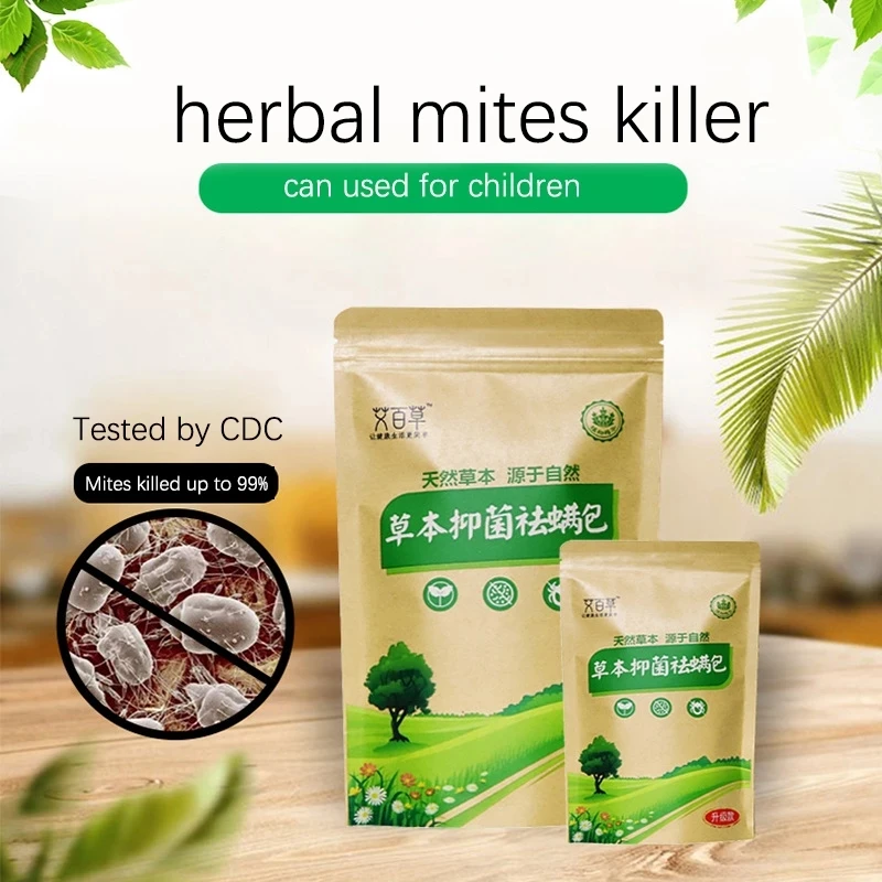 2/10 bolsas antiácaros, antiácaros, eliminación de insectos en la cama, controlador de ácaros del polvo, hojas de ajenjo herbal