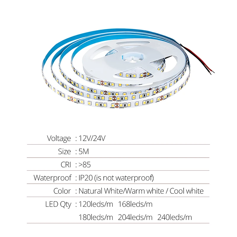 EeeToo светодиодный светильник 2835 SMD DC 12V 24V ночной Светильник Abajour 5M 120/240 s/m гибкий