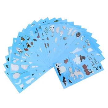 

23pcs Halloween Tattoos Stickers Fluorescent Creative Halloween Supplies Tattoos Sticker Temporary Decals for Decor Kids Childre
