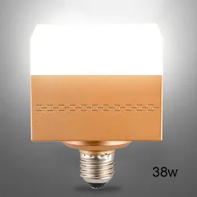 Гаражный светодиодный светильник 28/38 Вт квадратный лампы 6500K E27 винт в лампочки для подвала дома L5