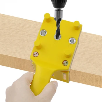 

Wood Doweling Jig Drill Guide Pocket Hole Drilling Locator Jig Woodworking Tools Dowel Self-Centering Puncher Drill Guide Jig