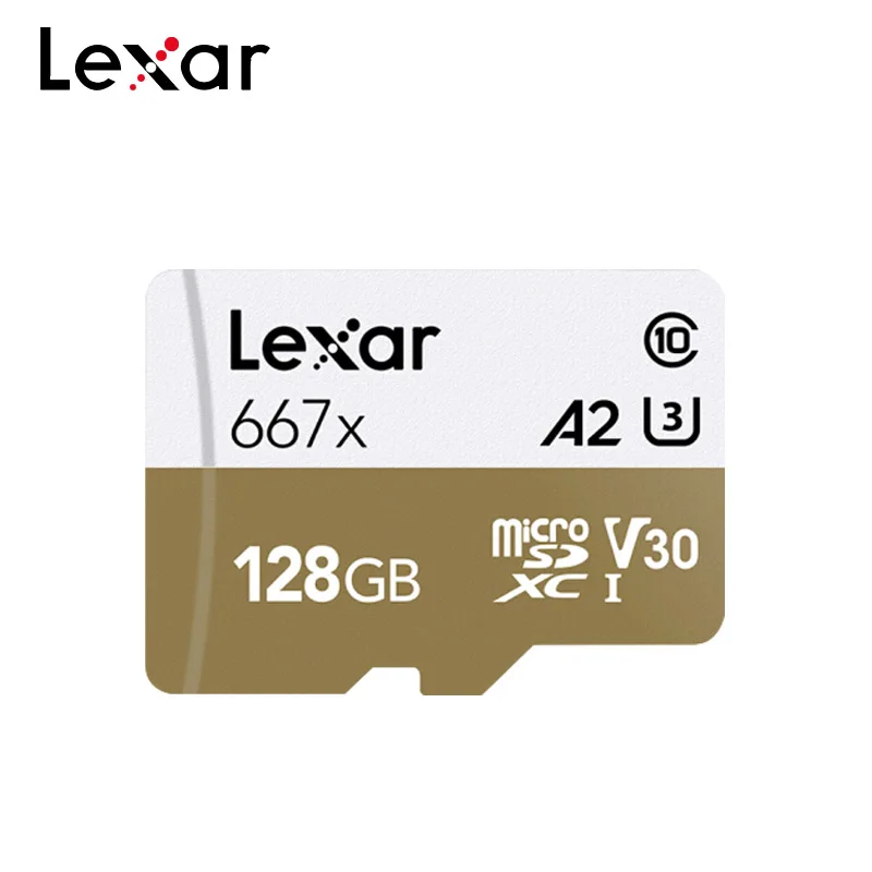 Lexar профессиональная карта памяти до 100 МБ/с. микро SD карты 667x C10 256 ГБ TF карта 128 ГБ Бесплатный адаптер для беспилотная спортивная видеокамера