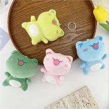 Jouets en peluche grenouille de dessin animé, porte clés pendentif, jouets poupées cadeaux pour enfants, peluche Animal en peluche de 11Cm environ