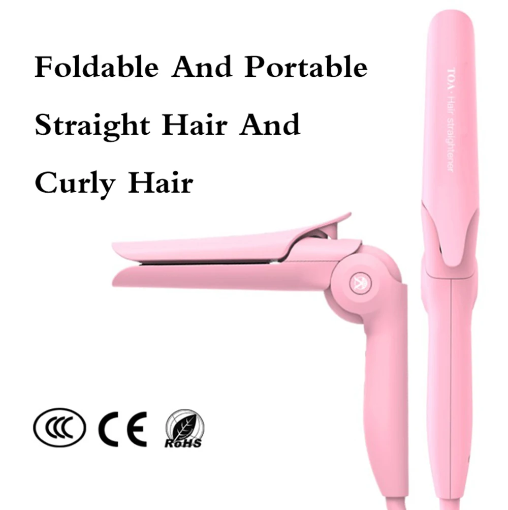 

Hair Straightener Curler Flat Iron Negative Ion wand Straightening ionic Curling Iron Corrugation crimper Portable folding curle