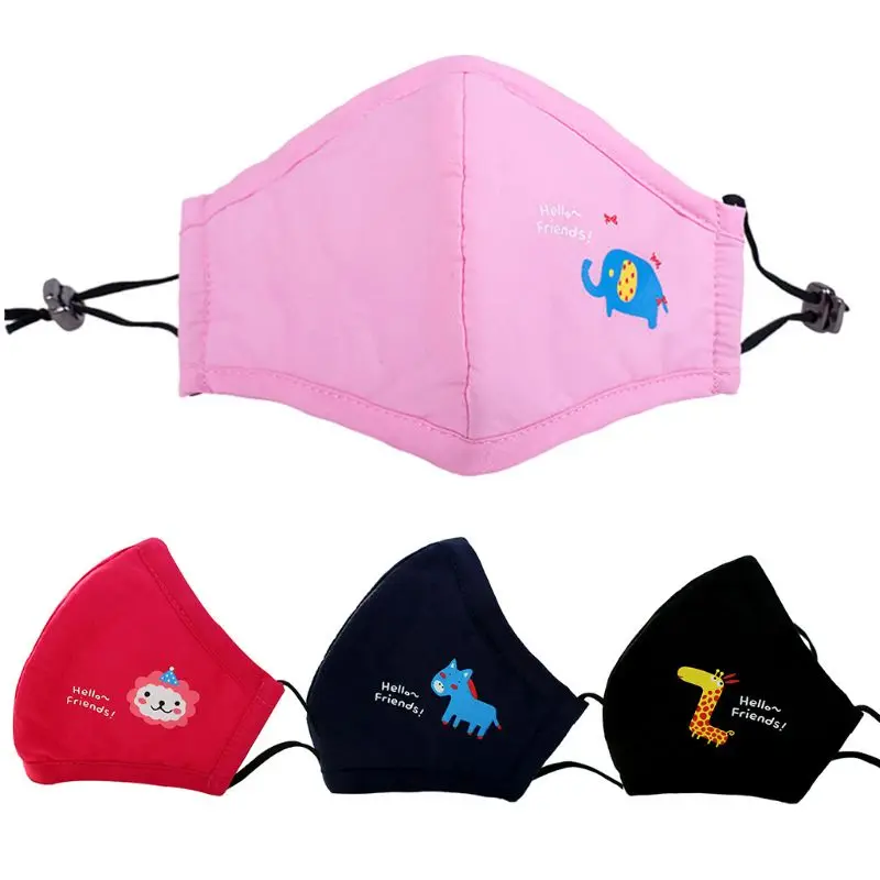 

Cute Kids PM2.5 Anti-Dust Mask With Filter Cotton Mouth Cartoon Masks Respirator