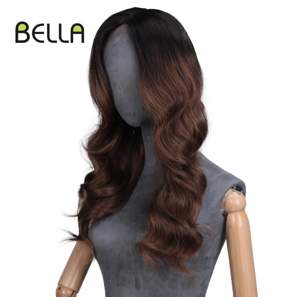 Wigs For Women Loose Wave Synthetic Lace Front Wig Brown Red Multicolor 1B Ombre High Temperature Cosplay Daily Party Hair BELLA