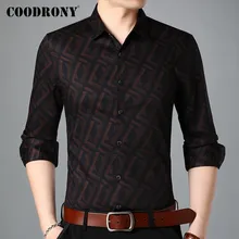 COODRONY Brand Long Sleeve Shirt Men Clothes Spring Autumn Fashion Plaid Pattern Shirts Business Casual Camisa Masculina C6011