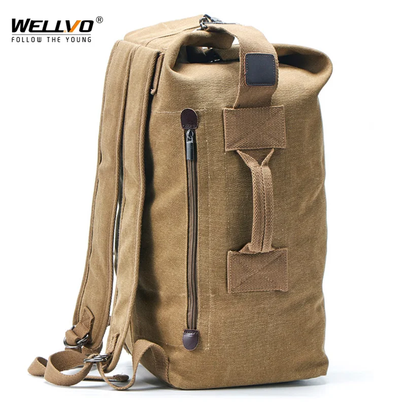 Mochila De Lona Encerada Para La Escuela, Bolso De Mochila Para Pañales, Mochila De Viaje Verde Azulado- No.108 Marken - México