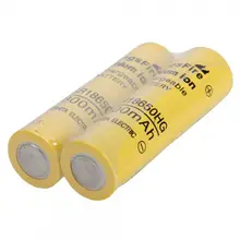 2 шт TangsFire 18650 3800mAh 3,7 V перезаряжаемая литиевая батарея желтый