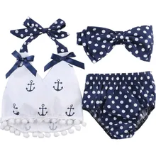 Специальное предложение, Детский костюм летняя куртка на подтяжках с бантом для девочек+ брюки в горошек+ обруч, костюм из трех предметов одежда для маленьких девочек