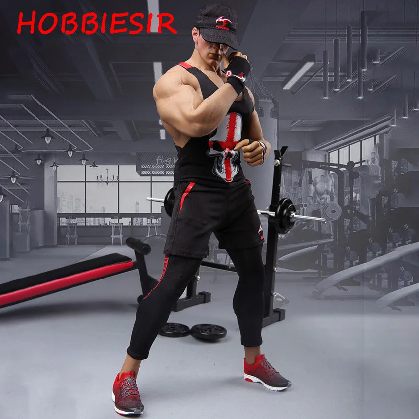 

1/6 Scale FG055 Fashion Fitness Coach Muscle Brawny Wild Models Clothes Clothing Suit Set Model for 12''Action Figure Body toy