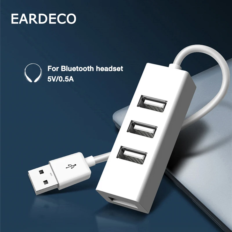 EARDECO 4 in 1 USB Hub For Bluetooth Headphone Laptop PC Computer ...
