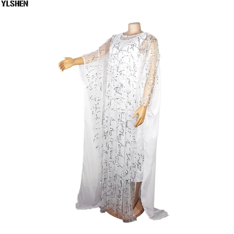 Dashiki African Dresses For Women Clothes 2019 Africa Clothing Muslim Long Dress High Quality Sequins Robe Party African Dress 11