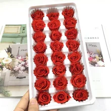 1 коробка высокое качество "Законсервированные" Цветы бессмертный «Розочка» для детей от 2-3 см в диаметре, подарок на день матери, вечная жизнь цветок Материал подарочная коробка