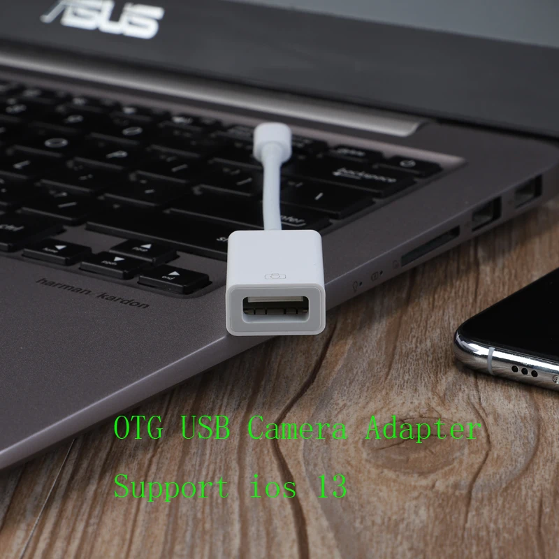 Адаптер OTG USB для камеры для 8-контактного usb-кабеля, конвертер для наушников, электрическая пианино MIDI клавиатура для 7 8 X MAX ios 13 адаптер