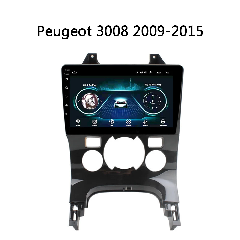 Cheap Android 8.1 9inch for Peugeot 3008 2009-2015 Car Radio multimedia Video Player HD mirror link GPS Navigation Automobile 2