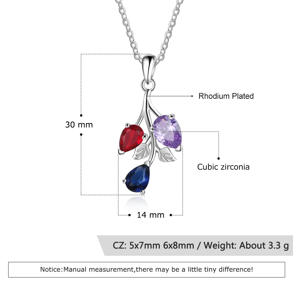 Персонализированное ожерелье с камнем по месяцу рождения, ожерелье с кулоном в форме листа, ожерелье с кулоном в форме капли воды, циркониевое ожерелье, ювелирное изделие, подарок для женщин(Lam Hub Fong