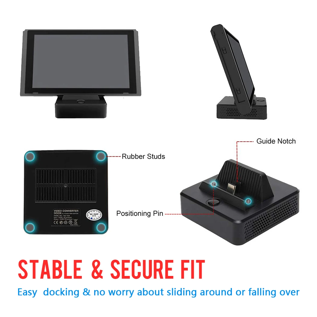 Портативный Тип-C HDMI адаптер для Nintend Переключатель HDMI видео Стыковочный модуль-преобразователь USB 3,0 Порты и разъёмы компактный Замена Подставка для зарядки док-станции