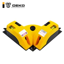 DEKO под прямым углом 90 градусов вертикальный и горизонтальный Лазер ЛИНИЯ проекции квадратный уровень лазерный измерительный инструмент