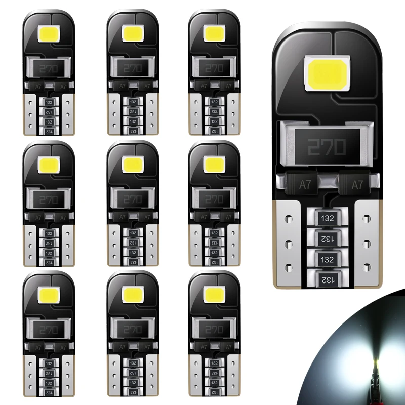 JIACHI 10 шт. T10 W5W светодиодный 194 светильник лампы CANBUS без ошибок 2835 SMD для