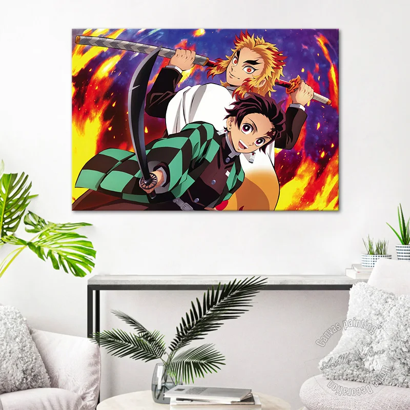 いたします】 鬼滅の刃 完結記念 漫画表紙 キャンバスアート 装飾絵画