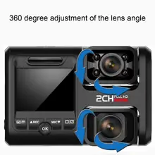 

80% Hot Sales!! 2160P HD Car Camera Night Vision Panoramic Dual Lens Built-in 400mAh Battery DVR Dash Cam for Autos