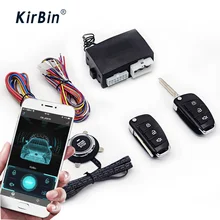 Kirbin 12v sistema de ignição start stop botão alarme do carro proteção segurança bloqueio central do carro módulo bluetooth bloqueio central