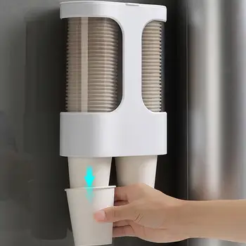 

1Pc Disposable Cup Dispenser Wall Mounted Cup Holder Paper Cup Organizer Paper Cup Holder Kitchen Coffee Paper Cup Holder Party