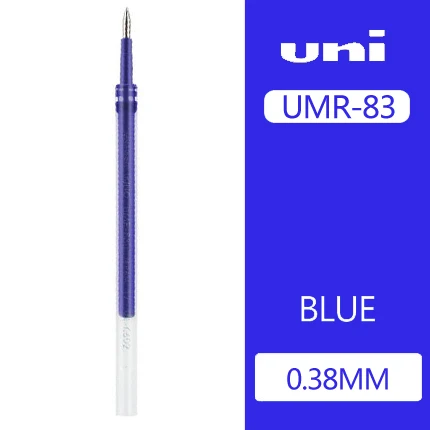 0,38 мм 12 шт./лот Япония Uni гелевые заправки UMR-83(костюм для UMN-138) черный/синий/красный/темно-синий Пишущие принадлежности - Цвет: Синий