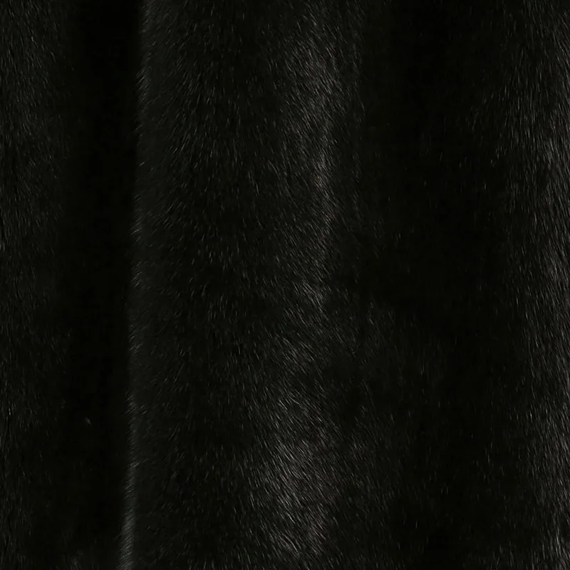 black Новая норка, норковый мех пальто полностью из норки воротник короткий параграф было тонкое пальто 1009 - Цвет: black