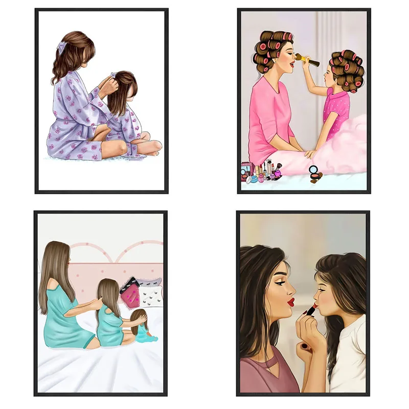 Для мамы и дочки алмазная картина 5D сделай сам полностью квадратная дрель