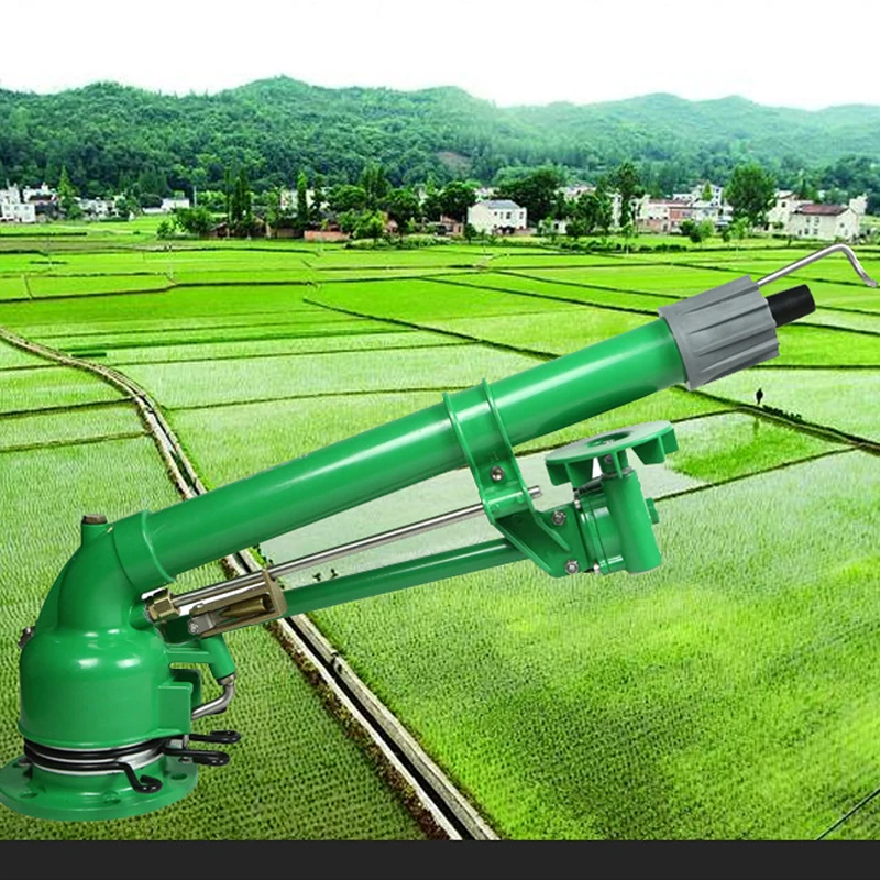 Big Spray Rain Sprinkler Gun 360 Degree Automatic Rotating Long