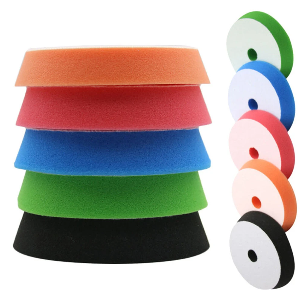 5pcs Set 6 Inches Polishing Waxing Buffing Sponge Pads Compound Car Polisher US