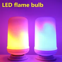 Светодиодный светильник с Индукционным гравитационным пламенем E27/E26/B22, четыре режима моделирования, динамическая лампочка с пламенем, декоративная лампа для дома и отеля