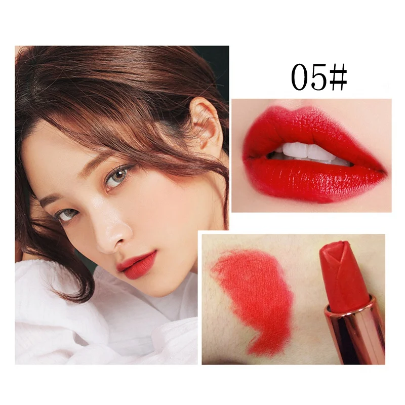 Be A Confident Woman Flower Shape Matte Lipstick Makeup Lips Smooth Moisturizer Nourishing Lipstick Make up Lip Stick Cosmetics