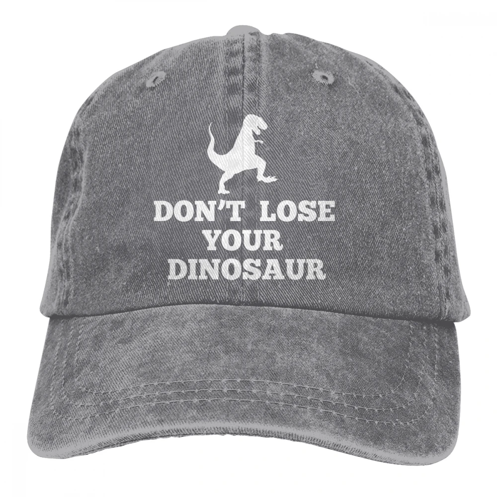 Не теряйте свой динозавр Casquette черный унисекс Мужские Женские джинсовые бейсболка с ремешком кепки Регулируемый Гольф папа шляпа