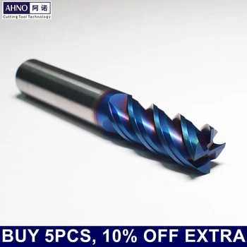 

AHNO HRC65 CNC Carbide Milling Cutters Durable and High Performance for Wood Iron Plastic Stainless Steel Heat-treated Steel