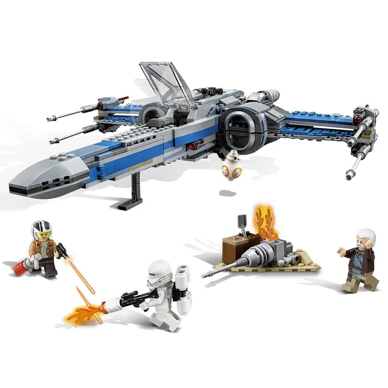 

Star Wars first order poe X fighter Legoings Starwars model building blocks bricks toys; The best gift for children