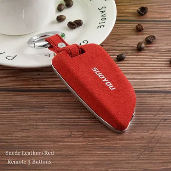 

Suede Leather Car Key Case For BMW G38 525 540 740 1 2 5 7 Series 218i E30 E53 Keychain Holder Protector Bag Auto Accessory