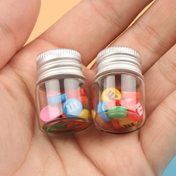 

new 2pcs Mini 1/12 Dollhouse Miniature Accessories Resin Bean Jar Simulation Bottle Furniture Toys