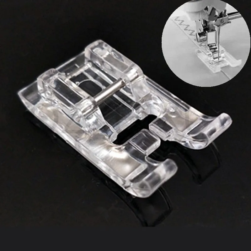 

5mm Clear Open Toe Satin Stitch Presser Foot For All Domestic Low Shank Snap-on Sewing Machine Accessories 7YJ313