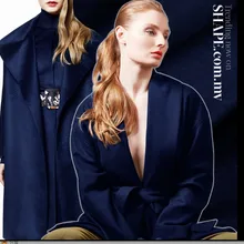 Двойная шерстяная кашемировая ткань, ветровка, шерстяная ткань, зимнее пальто, плотная темно-синяя кашемировая ткань,, шерстяная ткань