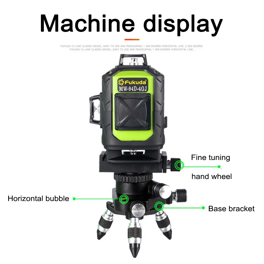 4D MW-94D-4GJ 16 линий зеленый лазерный уровень Мощный лазерный луч линия самонивелирующийся 360 горизонтальный и вертикальный крест