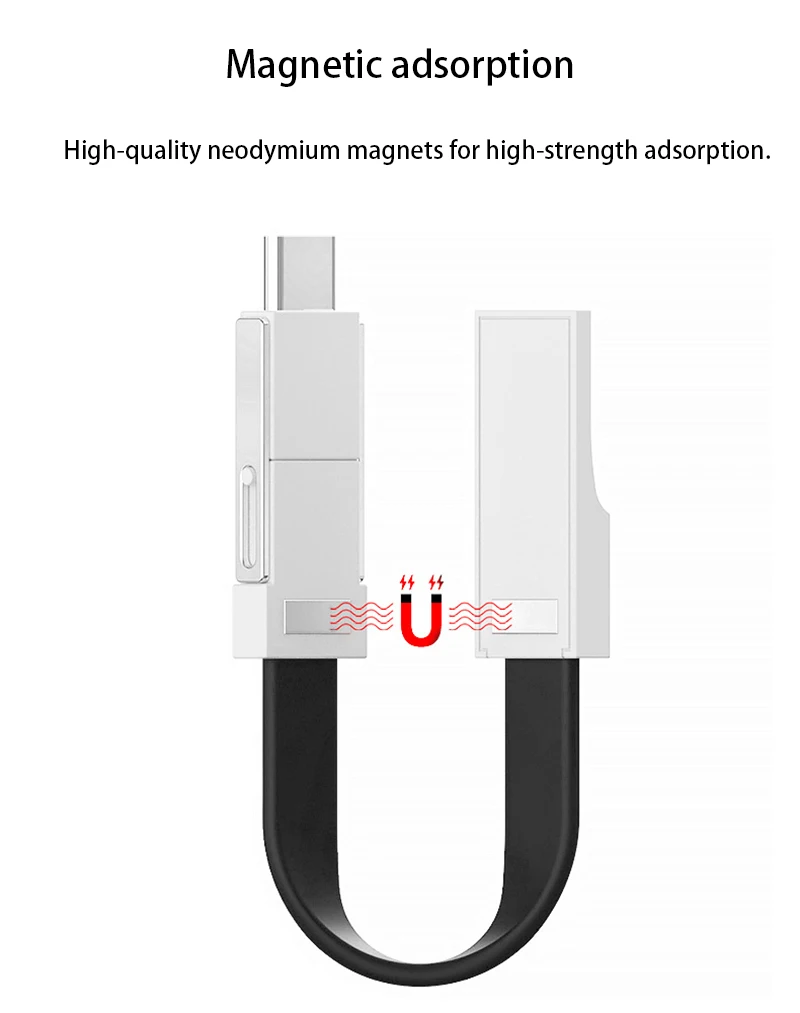 Портативный магнитный 3 в 1 короткий USB кабель usb type C Micro c для iPhone зарядное