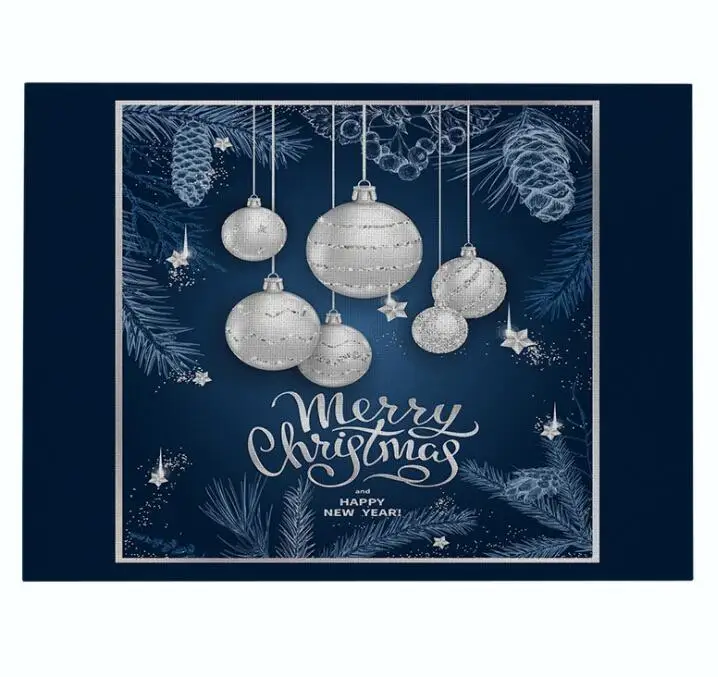 color1 Merry Рождественская елка настольное коврики под посуду на стол Кухня инструмент Салфетки сервировочные каботажное судно Кофе Чай вечерние украшения прямоугольной формы - Цвет: color1